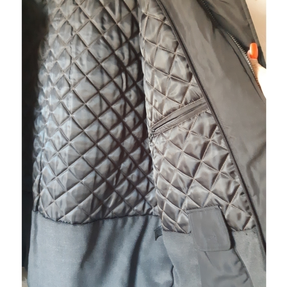 Men's Black Jacket & Coat - Unbranded Classic Quilted Coat - Picture 4 of 8